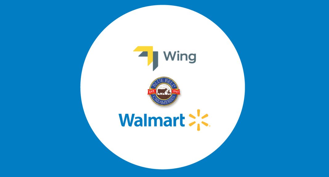 Wing Partners with Walmart, Blue Bell Creameries