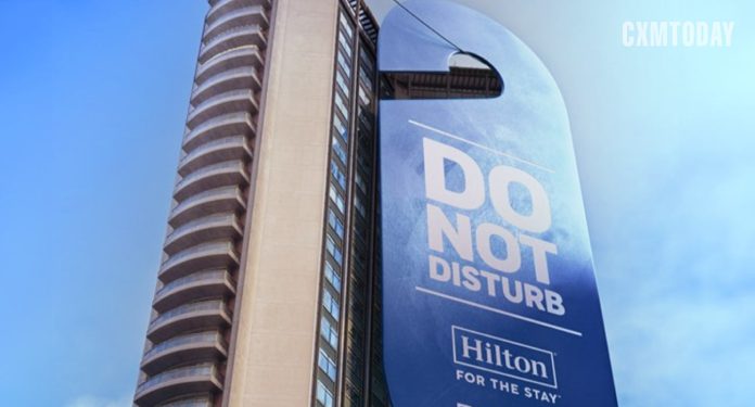 Hilton embraces fake OOH ads with giant post-Brits ‘Do Not Disturb’ sign